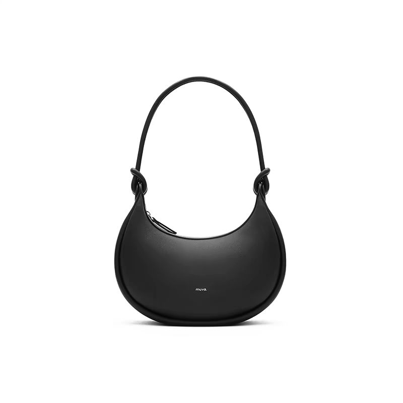 Luxury Crescent Shoulder Bag | Luna Half-Moon Leather Bag – Muva Bag